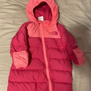 North face nuptse one piece puffer